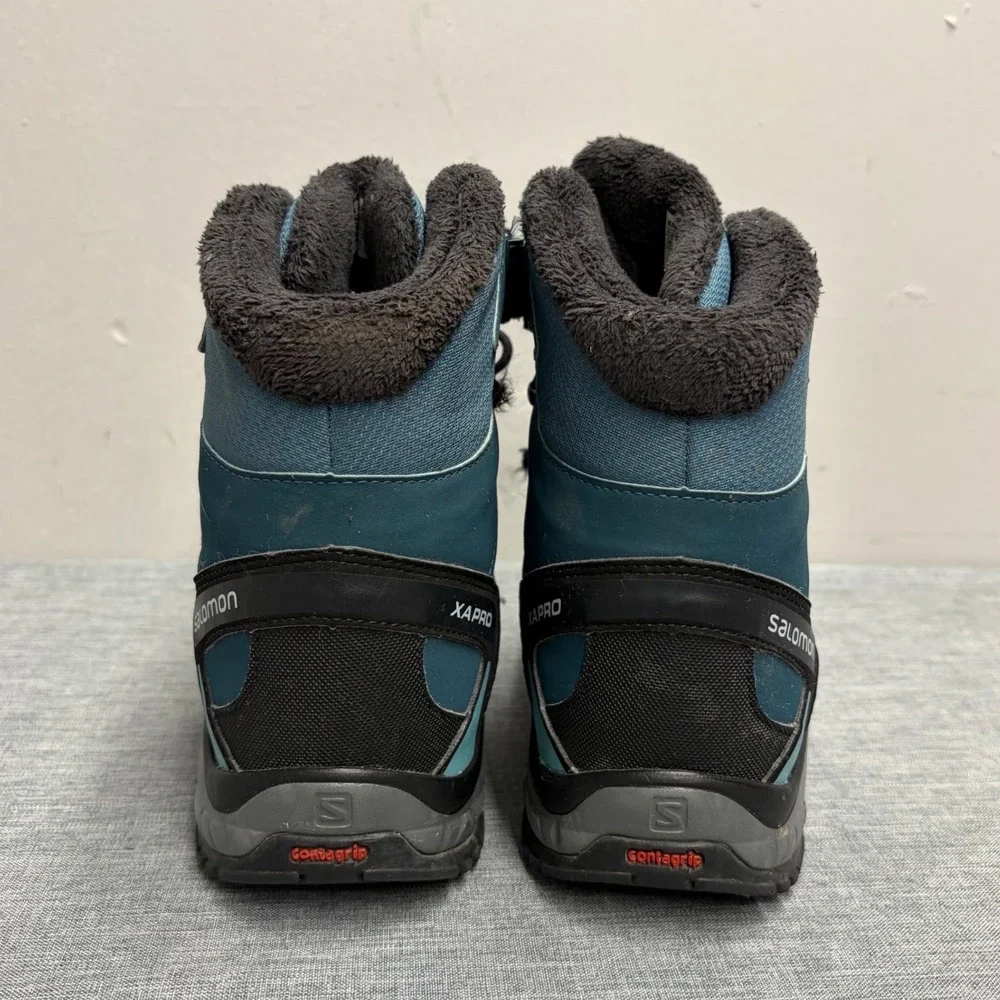 Salomon XA Pro Waterproof Boots Kids 4 Blue 398458 Insulated Winter Hiking
